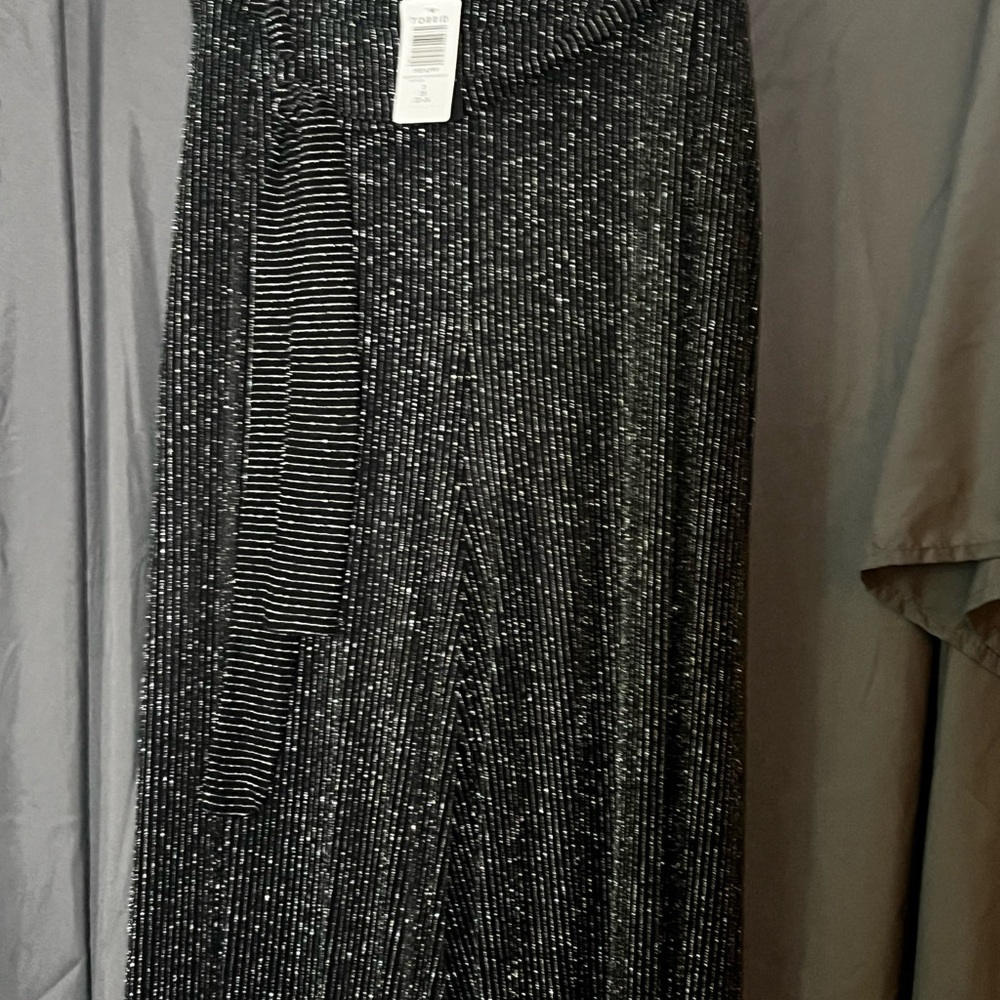 Elegant Black and Silver Women's Dress Pants